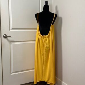 Maxi Butterscotch Women 12 Backless Cami Strap Sundress Beach Boho Swim Cover